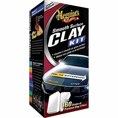 Meguiars Meguiar`s Smooth Surface Clay Kit Paint Polish Wax Wash #G1016 • $36.99