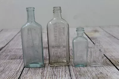 Lot Of 4 Vtg Medical Clear Glass Bottles Dr. Miles Fitz Chemical Furst-McNess • $11.99