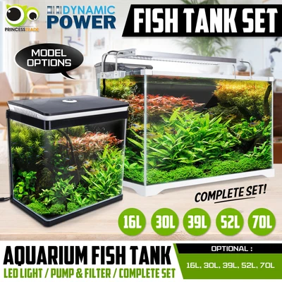 $219 • Buy Aquarium Fish Tank Nano LED Light Complete Set Filter Pump 16L 30L 39L 52L 70L