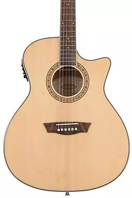 Washburn Harvest G7SCE Grand Auditorium Acoustic-Electric Guitar - Natural • $359