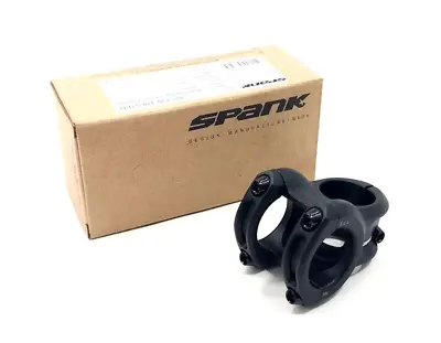 Spank Spoon 318 Stem 33mm Clamp 31.8mm +/-0 Rise Black Aluminum Mountain Bike • $51.85