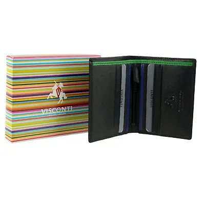 Mens Quality Compact Leather Wallet By Visconti; Bond Collection Gift Boxed • $28.19
