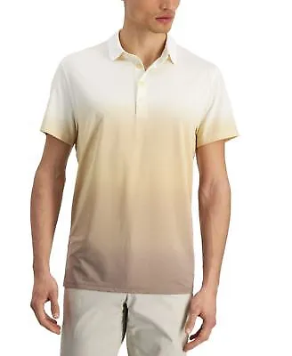 Alfani Men's Ombre Short Sleeve Polo Shirt Tan Large • $6.24