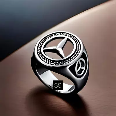 Mercedes Ring Mercedes Benz Ring 925 Sterling Silver Latest Design 3d Ring • $95.99