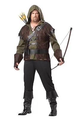 Adult Mens Plus Size Robin Hood Medieval Gothic Archer Fun Halloween Costume 2xl • $57.98