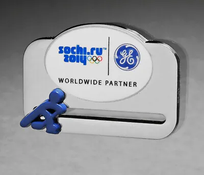 2014 SOCHI OLYMPIC PIN GE SPONSOR ICE HOCKEY SLIDER Milan Cortina 2026 TRADER • $6.95