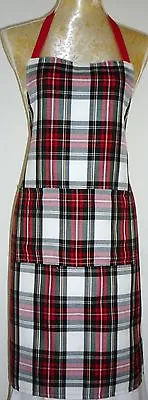 APRON ATTRACTIVE DRESS STEWART TARTAN  FRONT POCKET.Made In Scotland. • £11.99