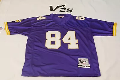 Mens Minnesota Vikings Randy Moss Mitchell & Ness Red Throwback Jersey Sz Lg • $75