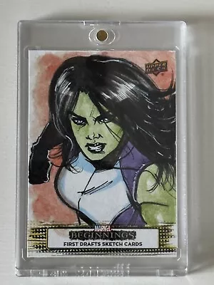 2022 Marvel Beginnings First Draft Sketch Card She-Hulk/Giovanni Ricco • $99.99