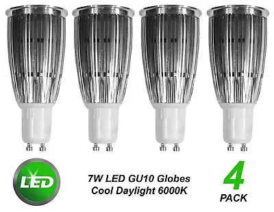 4 X 7W LED GU10 Downlight Globes Bulbs Lamps 240V GU10 Cool Daylight 6000K COB • $36.94