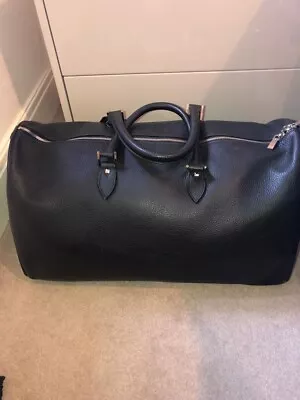 Ermenegildo Zegna - Vintage Black Grain Leather Mens Holdall - BNWOT • £800