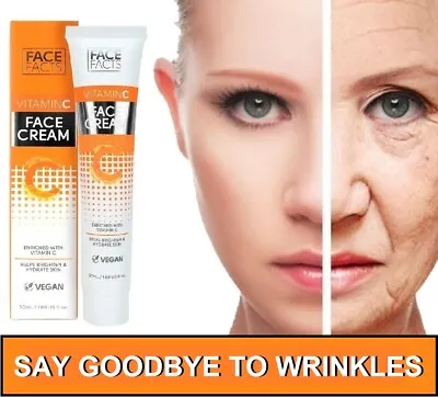 Vitamin C Face & Under Eyes Cream. Anti Ageing  Skin Care Moisturiser Solution • £10.24