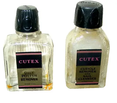 Vintage Cutex Travel Manicure Set Art Deco Glass Textured Travel Bottle Parts • $13.99