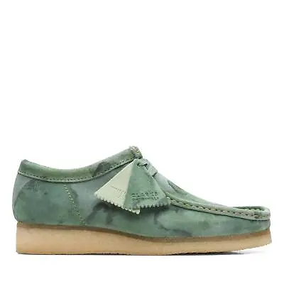 Clarks Originals Mens Wallabee Moccasin Green Suede Casual  Shoes • $74.99