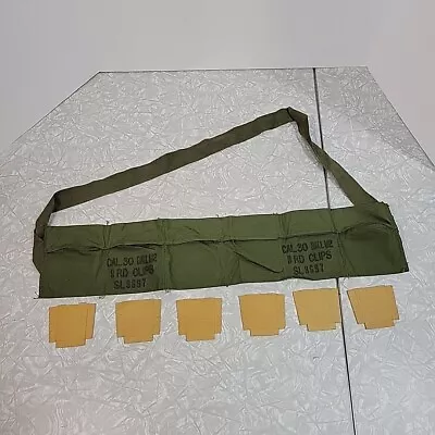 US M1 Garand Bandoleer Ammo Pouch CAL 30 BALL M2 8 RD CLIPS Pouchs • $14.99