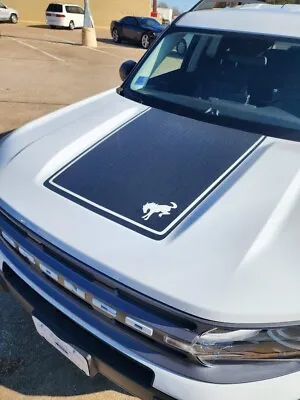 2021+ FOR FORD BRONCO SPORT Hood Star Vinyl Graphic Decal MATTE BLACK • $55