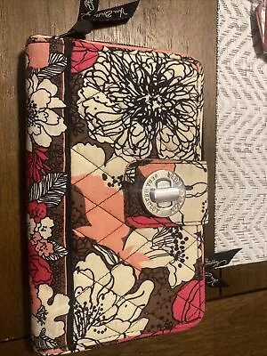 Women's Vera Bradley Wallet Mocha Rouge Turn Lock Wallet • $16