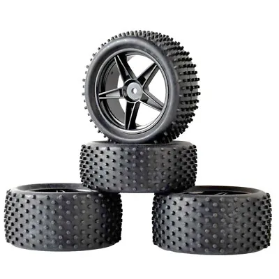 4x 1/10 RC Tires & Wheels 12mm HEX For HSP HPI Tamiya TT-02B Off Road Buggy Car • £17.99