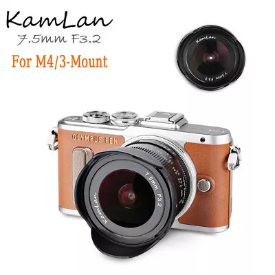 US 7.5mm F3.2 APS-C Wide Angle Fisheye Lens For Panasonic Olympus M4/3 Mount • $69.99