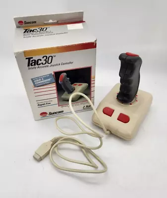 Suncom Tac30 Joystick 9-Pin Controller In Box For Atari & Commodore C64 2600 Vtg • $27.50