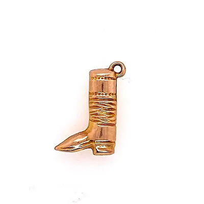 VINTAGE 9K 375 FM9 YELLOW GOLD 3D BOOT CHARM 0.5 Gram • $129.99