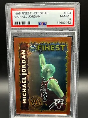 1995 Topps Finest Hot Stuff Michael Jordan #HS1 PSA 8 NM-MT HOF Chicago Bulls  • $70