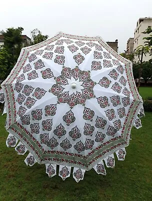 Indian Beach Parasol Pool Decorative UMBRELLA Outdoor Sun Shade Garden Umbrella • $237.59