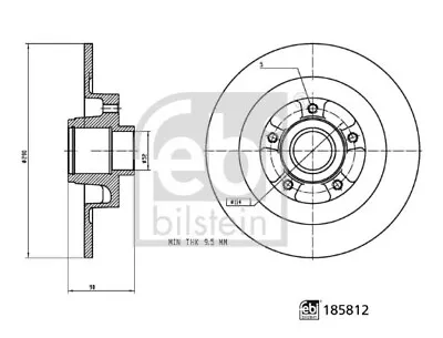 2x Brake Discs Pair Solid Fits RENAULT SCENIC Mk3 Mk4 Rear 2011 On R9M414 290mm • £141.57