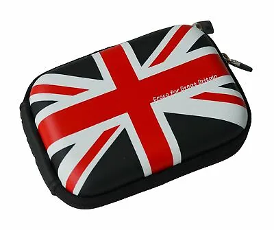 Croco® BLACK Union Jack Flag SML Hard Case Samsung Digimax ES63 ES65 ES71 ES73 • £5.62