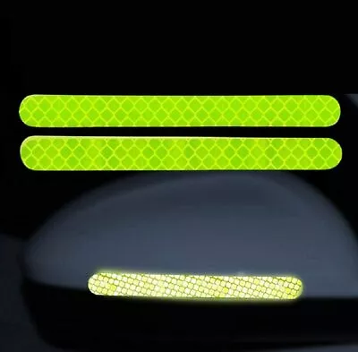 Green Side Mirror Bumper Door Reflective Warning Molding Trim  • $10.99