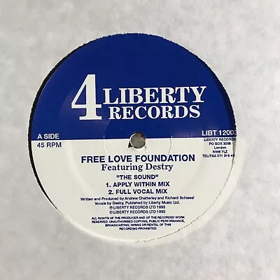 £15 • Buy Free Love Foundation - The Sound 12” Old Skool House Vinyl Kerri Chandler Destry