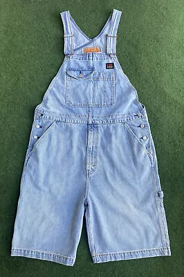 LEVIS 10  OVERALLS SHORTS Mens  Small A20480002-LIGHT WASH 90S Y2K BAGGY Size S • $41.98