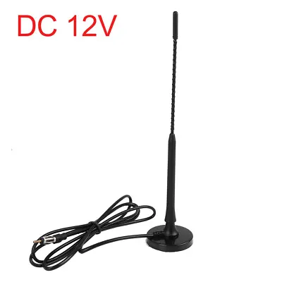 29.5cm Height DC 12V Black Magnetic Base Roof FM AM Radio Car Signal Antenna • $14.53