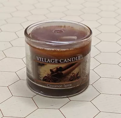 Village Candle Clear Mini Glass 1.3 Oz. Candle Cinnamon & Spice 21114 1.5  X 2  • $6.69