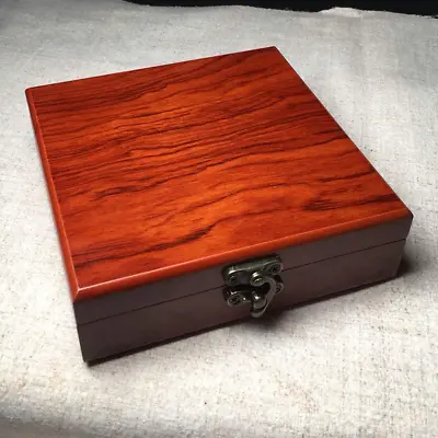 Wooden BoxWooden Jewelry BoxWooden Box With Hinged Lid Decorative Box Storage • $38.81