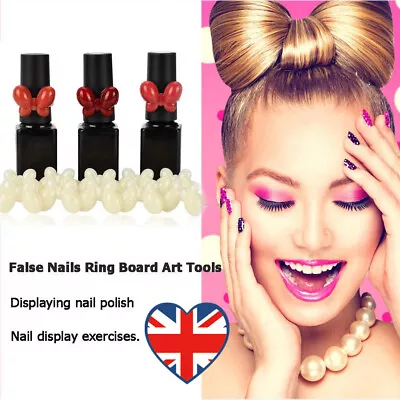 50pcs/set False Nails Ring Board PVC Butterfly Nail Swatch Sticks For False Nail • £3.95