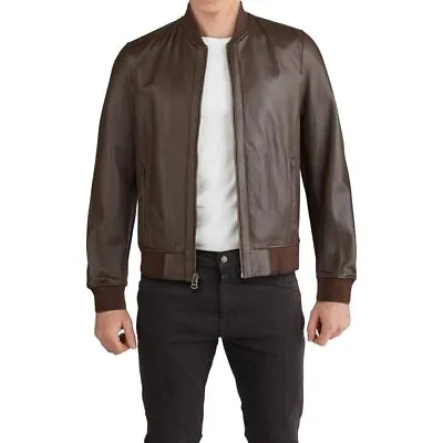 Cole Haan Men's Bonded Varsity Genuine Leather Jacket • $215.59