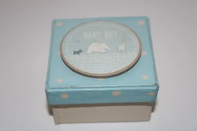 East Of India Baby Boy Dotty Box First Tooth Box • £2.25