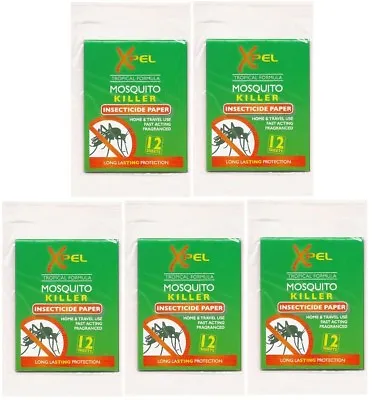 Xpel Mosquito Killer Insecticide Paper (5 X 12 Pack) • £5.99