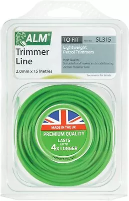 For McCulloch Head Trimmer Strimmer Petrol Grass 2.0mm X 15m Nylon Line ALM • £8.49