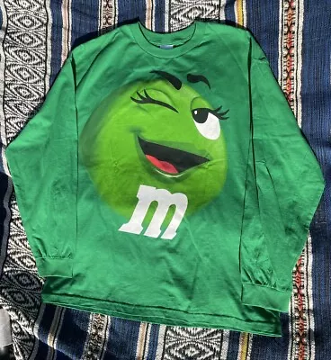 M&Ms Long Sleeve Shirt Size XXL Green Lady M&M • $14