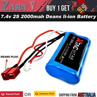 7.4v 2000mAH 2S Deans Li-ion Battery For RC Toys Truck Boat Tank Car Spare Parts • $24.95