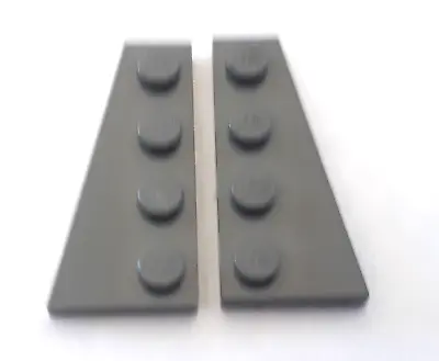 LEGO Wedge Plate 4 X 2 Right And Left ( 1 Pair ) Dark  Bluish Grey • $2.90