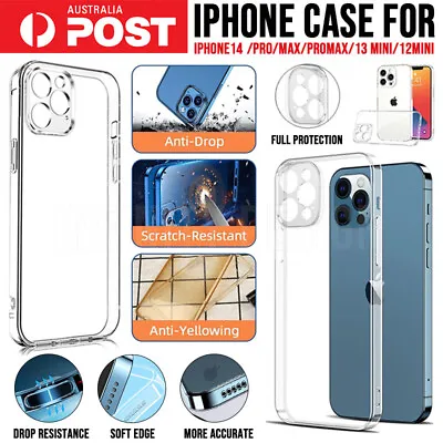 $6.95 • Buy Clear Shockproof Bumper Back Case Cover For IPhone 14 13 12 Pro Plus XS MAX X XR