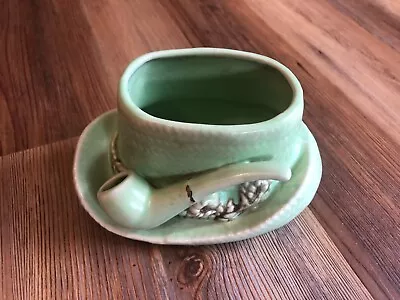 Lefton Green Hat And Pipe Planter Vintage Ceramic Study Office Man Cave Decor • $20
