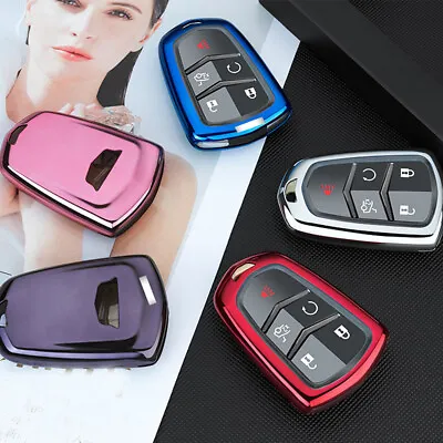 For Cadillac ATX CTS CT6 XTS XT5 ELR SRX Escalade Car Key Fob Cover Soft Case 1x • $9.18