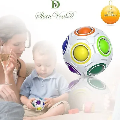 Calming Autism Sensory Toy 3D Magic Rainbow Ball Visual Puzzle Kids Brainstorm • £8.99