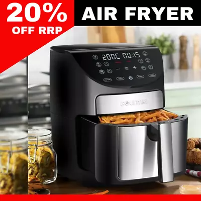 Digital 6.7L Air Fryer Black Single Zone No Oil Frying Food Dehydrator Fry Gourm • $107.90