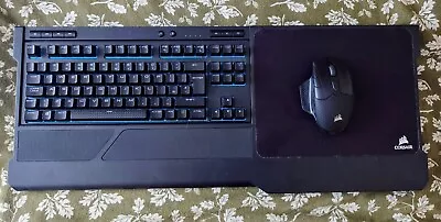 Corsair K63 Lapboard & K63 Wireless Keyboard & Dark Core RGB Mouse Bundle • £21