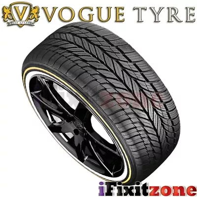 1 Vogue Tyre Custom Built Radial VIII 235/50R18 101V XL White N Gold Wall Tires • $381.39